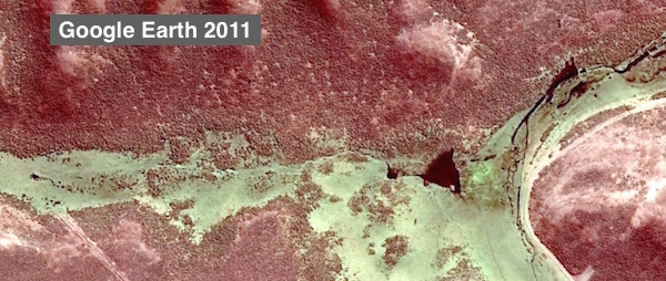 2011-Google Earth beaver dam